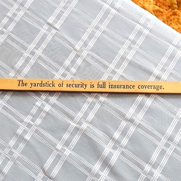 Vintage Sliding Wood Insurance Advertising Ruler - Picture 5 of 8